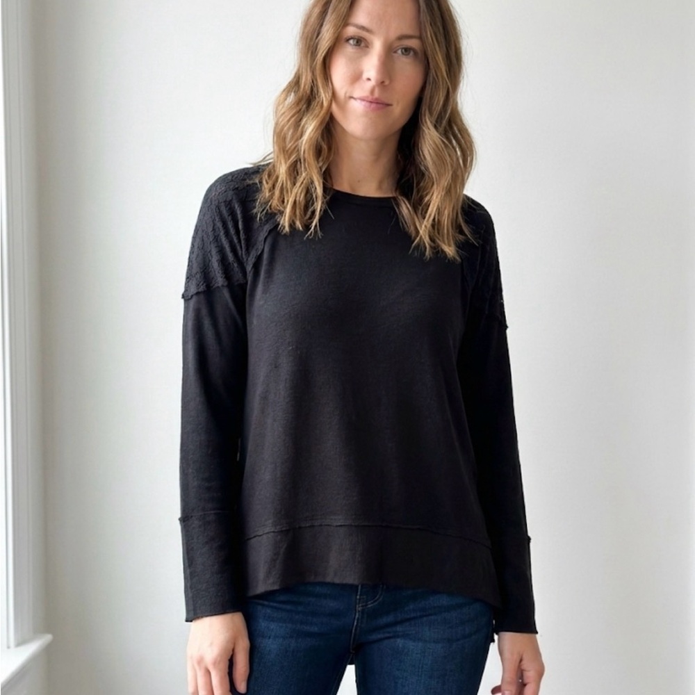Knox Rose Black Long Sleeve Top